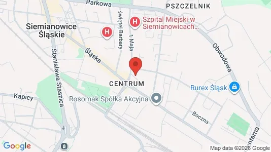Apartments for rent i Siemianowice Śląskie - kort over placeringen