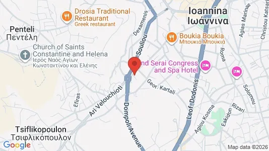 Apartments for rent i Ioannina - kort over placeringen