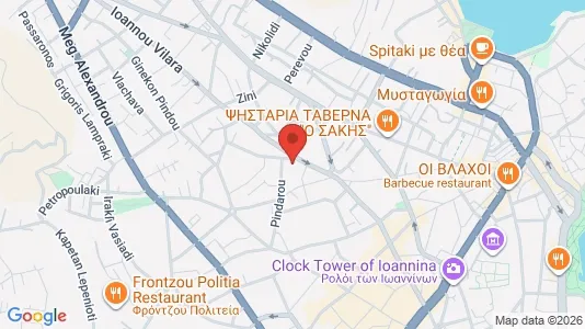 Apartments for rent i Ioannina - kort over placeringen