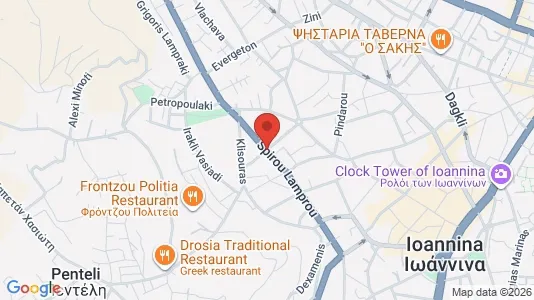 Apartments for rent i Ioannina - kort over placeringen