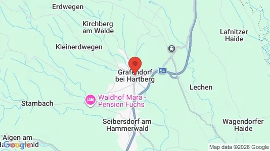 Apartments for rent i Grafendorf bei Hartberg - kort over placeringen