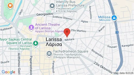 Apartments for rent i Larissa - kort over placeringen