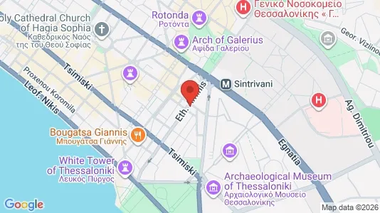 Apartments for rent i Thessaloniki - kort over placeringen