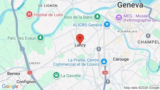 Apartments for rent i Lancy - kort over placeringen