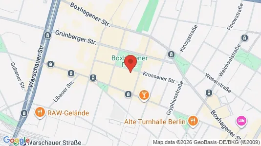 Apartments for rent i Berlin Friedrichshain-Kreuzberg - kort over placeringen