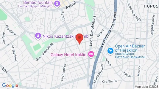 Apartments for rent i Heraklion - kort over placeringen