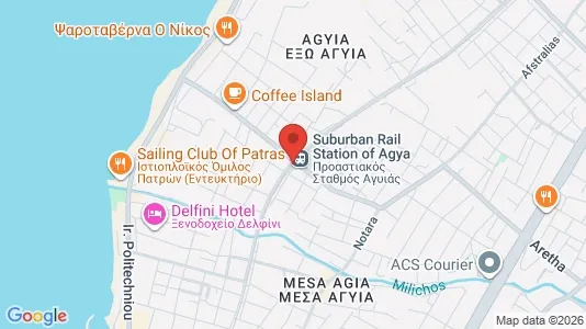 Apartments for rent i Patras - kort over placeringen