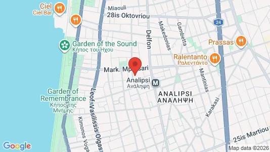 Apartments for rent i Thessaloniki - kort over placeringen