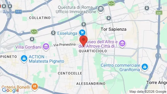 Apartments for rent i Roma Municipio V – Prenestino/Centocelle - kort over placeringen