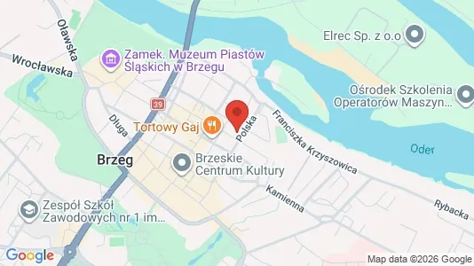 Apartments for rent i Brzeski - kort over placeringen