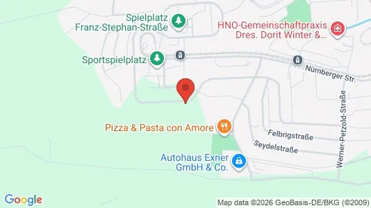 Apartments for rent i Gera - kort over placeringen