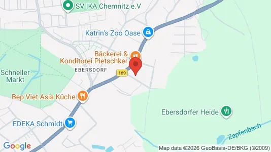 Apartments for rent i Chemnitz - kort over placeringen