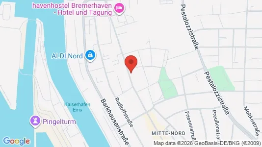 Apartments for rent i Bremerhaven - kort over placeringen