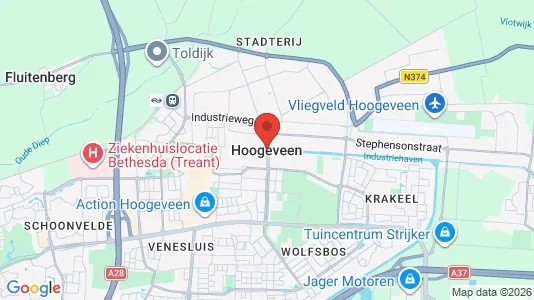 Houses for rent i Hoogeveen - kort over placeringen