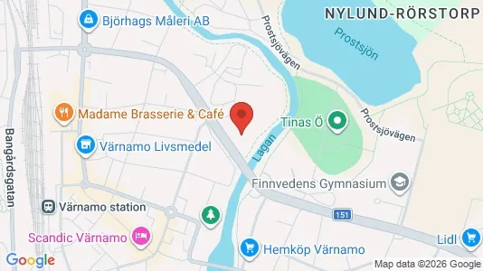 Apartments for rent i Värnamo - kort over placeringen