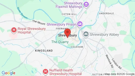 Houses for rent i Shrewsbury - Shropshire - kort over placeringen