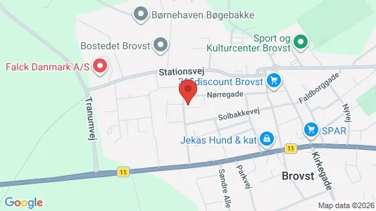 Apartments for rent i Brovst - kort over placeringen