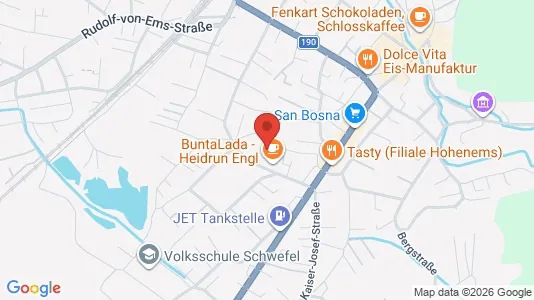 Apartments for rent i Hohenems - kort over placeringen