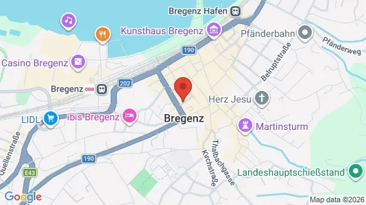 Apartments for rent i Bregenz - kort over placeringen