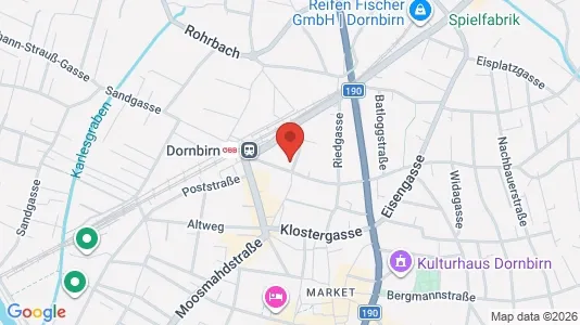 Apartments for rent i Dornbirn - kort over placeringen