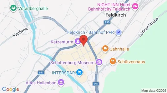 Apartments for rent i Feldkirch - kort over placeringen