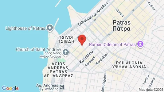 Apartments for rent i Patras - kort over placeringen