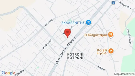 Apartments for rent i Patras - kort over placeringen
