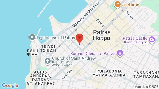Apartments for rent i Patras - kort over placeringen
