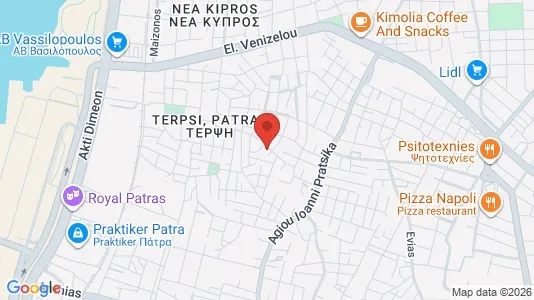 Apartments for rent i Patras - kort over placeringen
