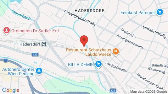 Apartments for rent i Wien Penzing - kort over placeringen