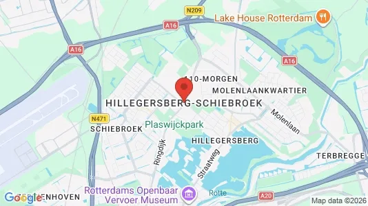 Apartments for rent i Rotterdam Hillegersberg-Schiebroek - kort over placeringen
