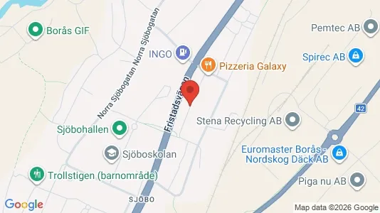 Apartments for rent i Borås - kort over placeringen