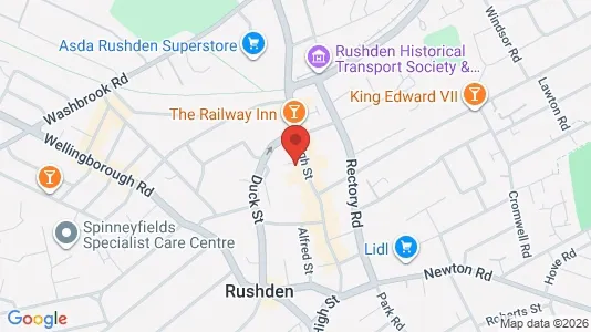Apartments for rent i Rushden - Northamptonshire - kort over placeringen