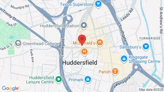 Apartments for rent i Huddersfield - West Yorkshire - kort over placeringen