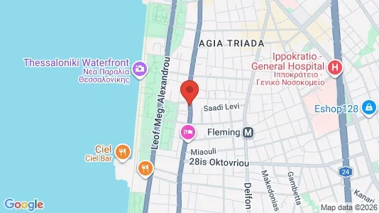 Apartments for rent i Thessaloniki - kort over placeringen