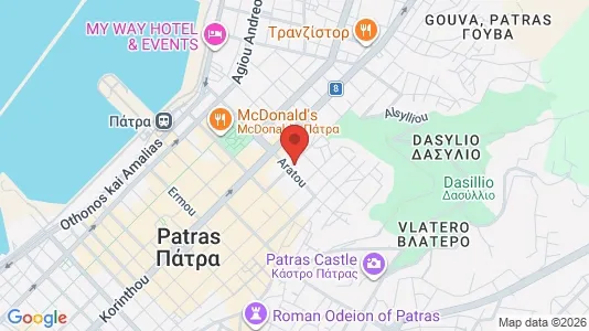 Apartments for rent i Patras - kort over placeringen