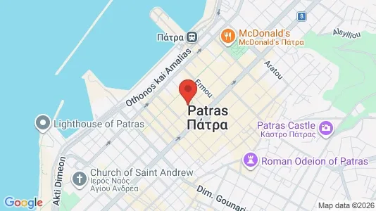 Apartments for rent i Patras - kort over placeringen