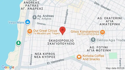 Apartments for rent i Patras - kort over placeringen
