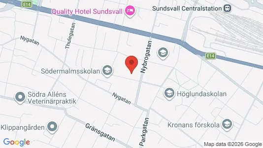 Apartments for rent i Sundsvall - kort over placeringen