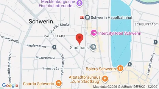 Apartments for rent i Schwerin - kort over placeringen