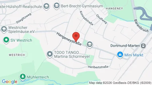 Apartments for rent i Dortmund - kort over placeringen