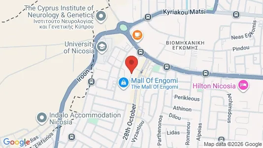 Apartments for rent i Nicosia Egkomi - kort over placeringen