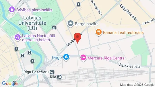 Apartments for rent i Riga Centrs - kort over placeringen