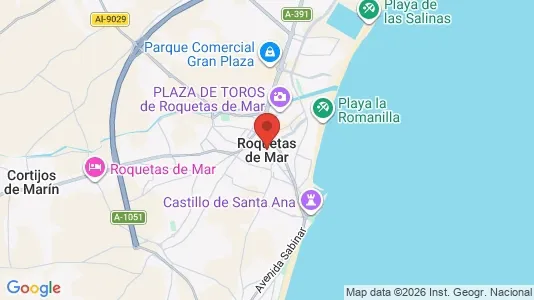 Apartments for rent i Roquetas de Mar - kort over placeringen