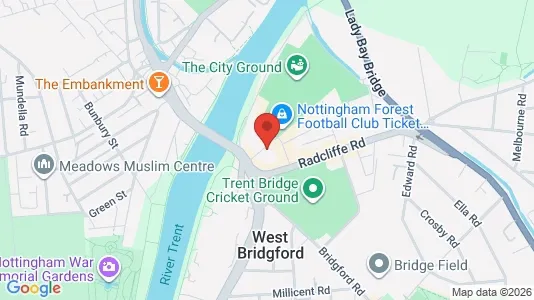 Apartments for rent i Nottingham - Nottinghamshire - kort over placeringen