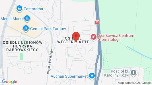 Apartments for rent i Tarnów - kort over placeringen