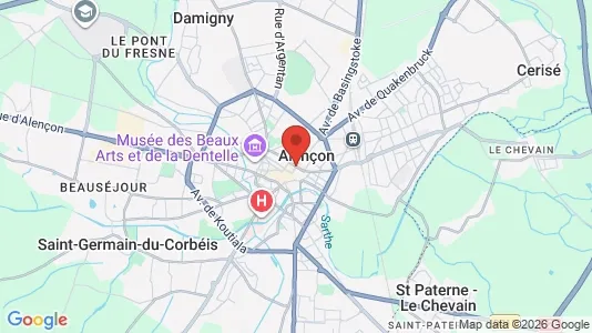 Rooms for rent i Alençon - kort over placeringen