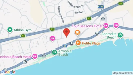Apartments for rent i Agios Tychon Touristiki Periochi - kort over placeringen