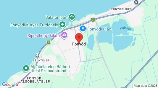 Apartments for rent i Fonyódi - kort over placeringen