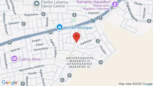 Apartments for rent i Larnaca - kort over placeringen